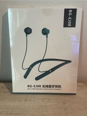 -EJ08 Green Wireless Bluetooth Neckband Headset